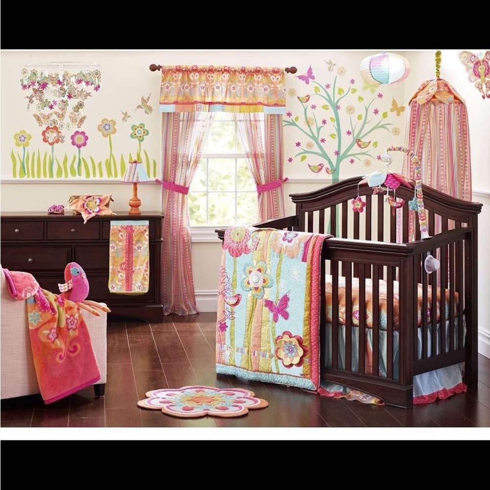 Colorful Floral Patchwork Quilt & Baby Toddler Infant Blanket Quilt